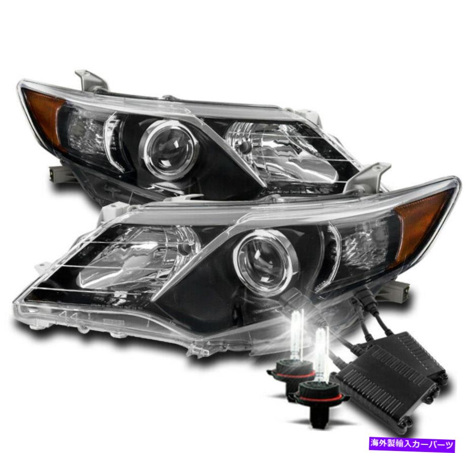 【楽天市場】USヘッドライト 2013年2013年2013年2014年トヨタカムリブラックプロジェクターヘッドライトランプW / 50W