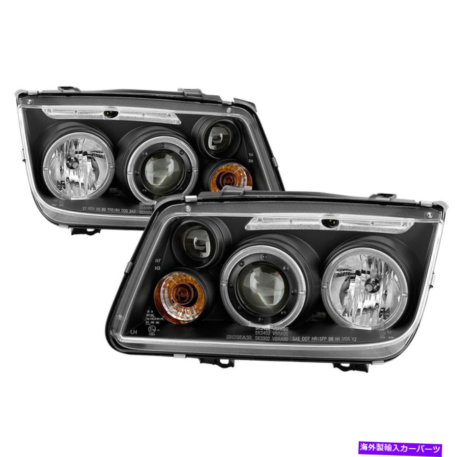 USヘッドライト Spyder Auto 5012258 Halo LEDプロジェクターヘッドライトは99-05 Jettaにフィット Spyder Auto 5012258 Halo LED Projector Headlights Fits 99-05 Jetta【並行輸入品】