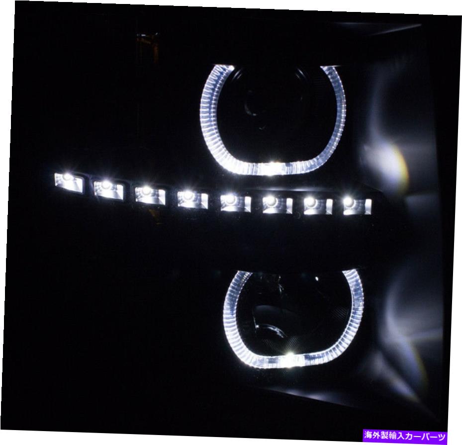 USヘッドライト 07-13シボリーSilverado 2500 3500 U-Halo LEDブラック/スモークプロジェクターヘッドライト FOR 07-13 CHEVY SILVERADO 2500 3500 U-HALO LED BLACK/SMOKE PROJECTOR HEADLIGHTS【並行輸入品】｜Us Custom Parts Shop USDM