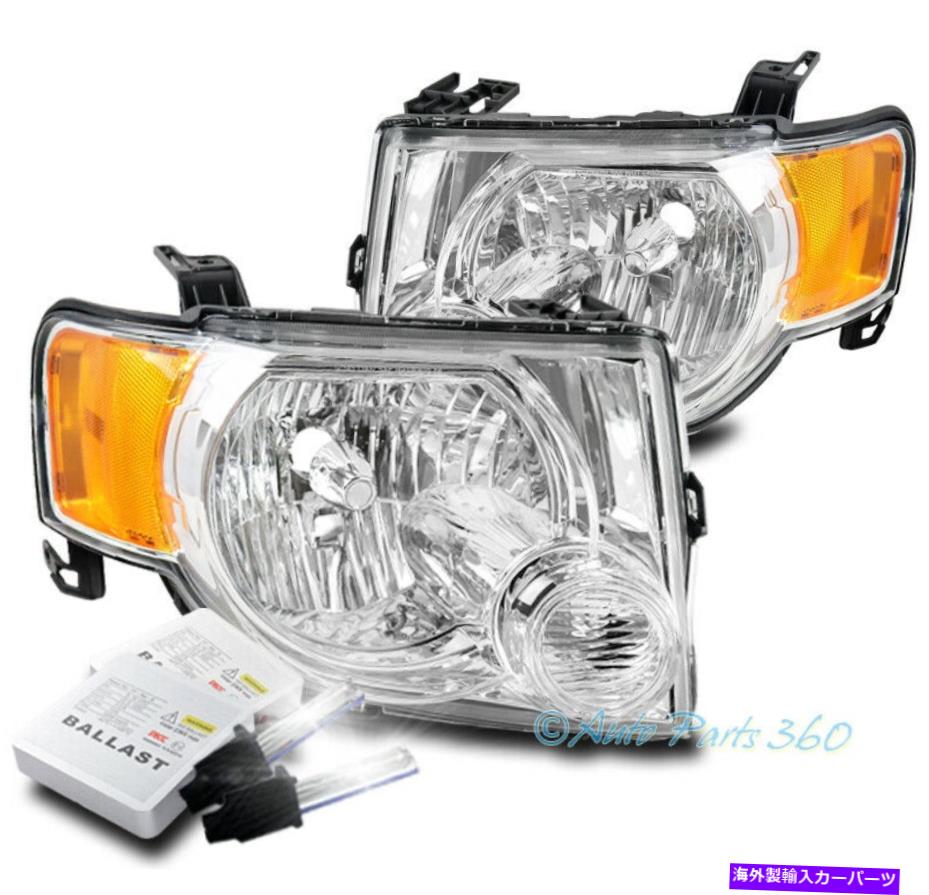 USヘッドライト 08-12フォードエスケープSUV交換用クロムヘッドライトヘッドランプW / 6KキセノンHID FOR 08-12 FORD ESCAPE SUV REPLACEMENT CHROME HEADLIGHTS HEADLAMPS W/6K XENON HID【並行輸入品】｜Us Custom Parts Shop USDM