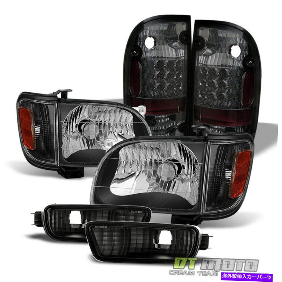 USヘッドライト 2001-2004タコマブラックの交換用ヘッドライト+スモークLEDテールライトランプ For 2001-2004 Tacoma Black Replacement Headlights +Smoked LED Tail Lights Lamps【並行輸入品】｜Us Custom Parts Shop USDM