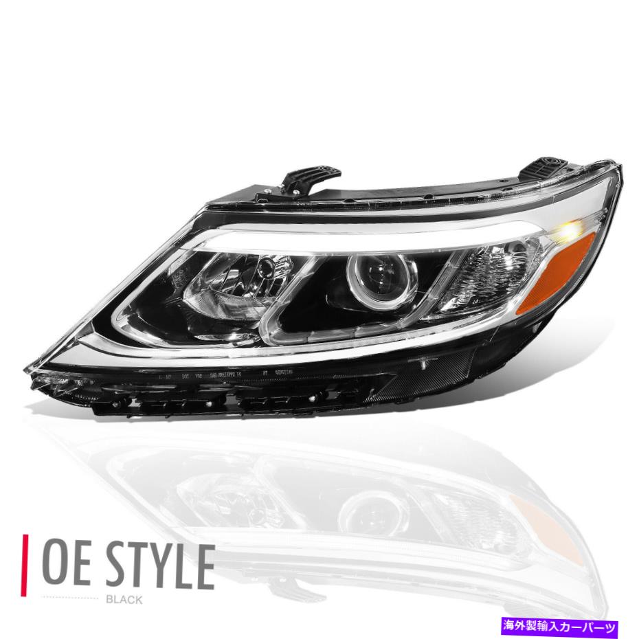USヘッドライト FIT 14-15 KIA Sorento EX SX左サイドブラックハウジングLED DRLプロジェクターヘッドライト Fit 14-15 Kia Sorento EX SX Left Side Black Housing LED DRL Projector Headlight【並行輸入品】