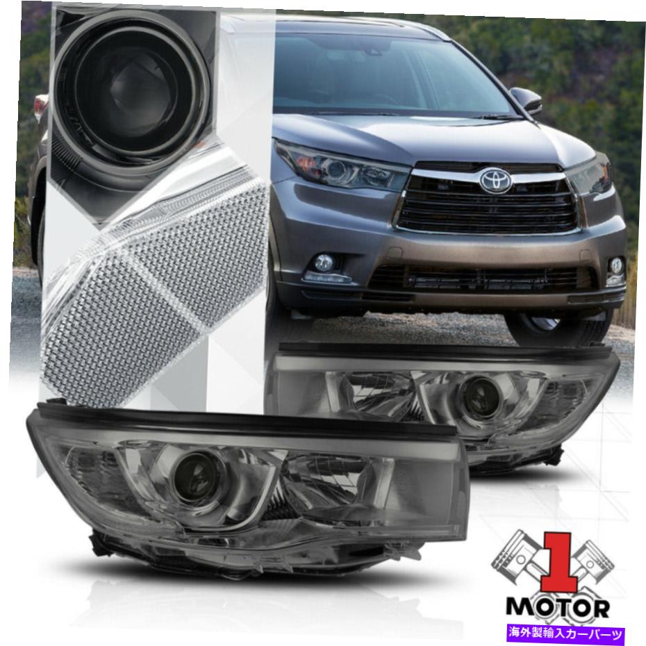 USヘッドライト 煙プロジェクターヘッドライト14-16トヨタハイランダーのためのクリアコーナーターン信号 Smoke Projector Headlight Clear Corner Turn Signal for 14-16 Toyota Highlander【並行輸入品】｜Us Custom Parts Shop USDM