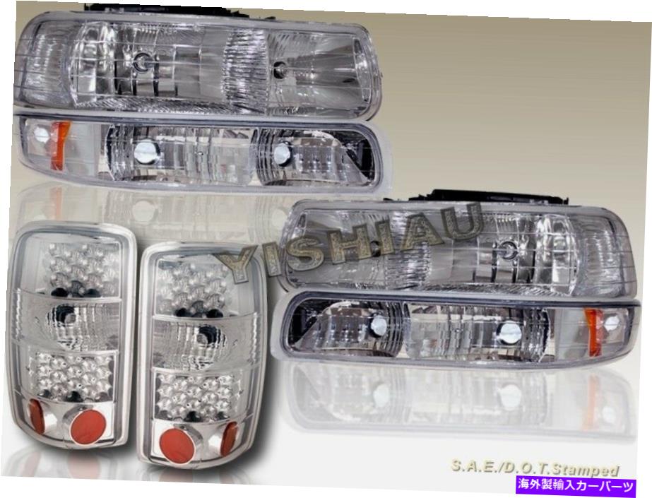 USヘッドライト 2000-2006 Chevy Suburban Tahoe Chromeヘッドライト+バンパー+ LEDテールライト 2000-2006 CHEVY SUBURBAN TAHOE CHROME HEADLIGHTS + BUMPER + LED TAIL LIGHTS【並行輸入品】