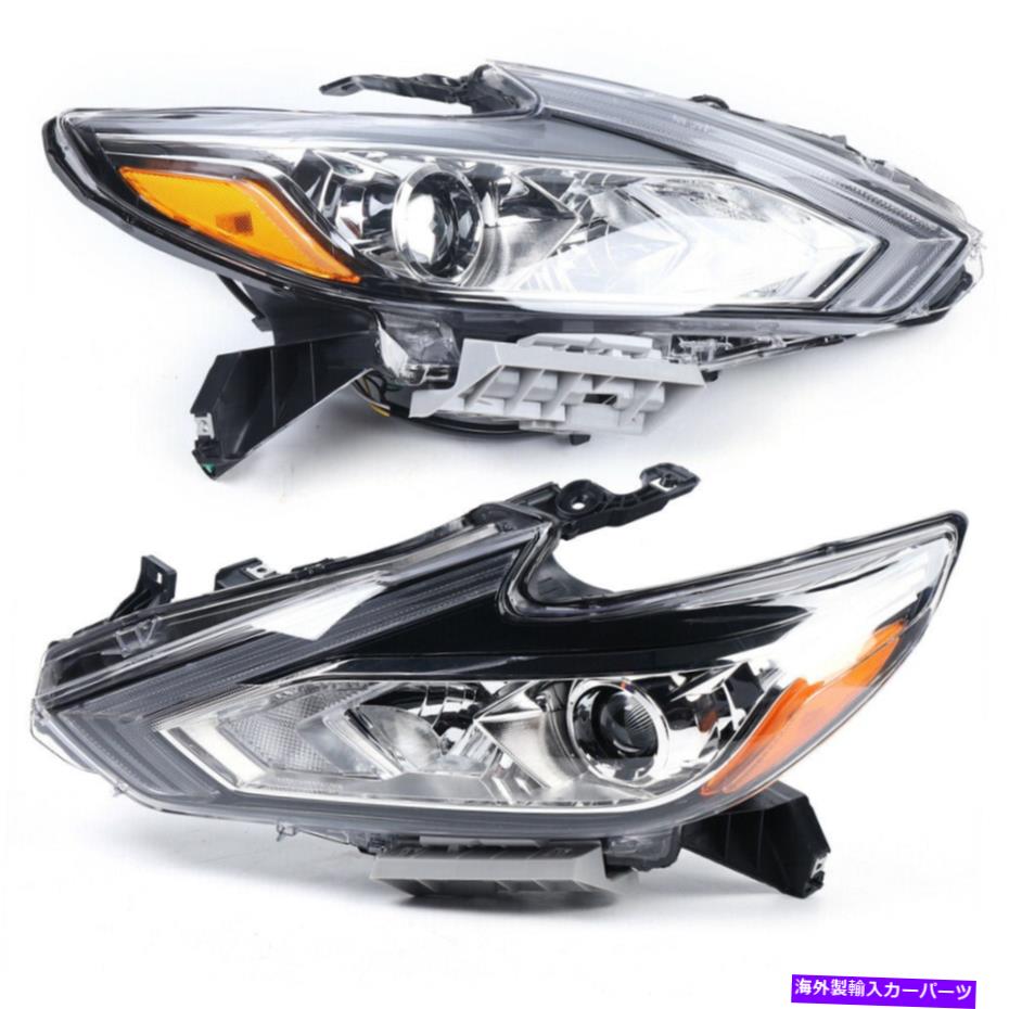 USヘッドライト 2016-2018日産アルティマ1pairハロゲンヘッドライトランプW / O LED DRL左+右 For 2016-2018 Nissan Altima 1Pair Halogen Headlights Lamp w/o LED DRL Left+Right【並行輸入品】
