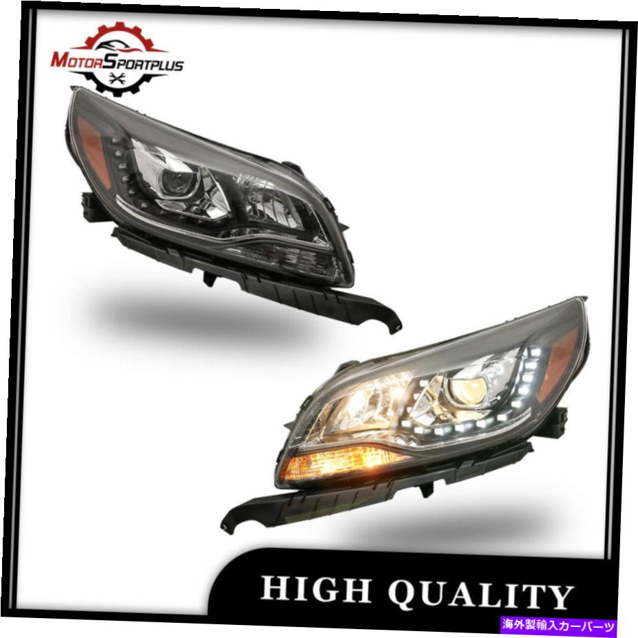 USヘッドライト 2ピースLED DRLハロープロジェクターヘッドライトクリアレンズは2013-2015 Chevy Malibu 2PCS LED DRL Halo Projector Headlights Clear Lens For 2013-2015 Chevy Malibu【並行輸入品】