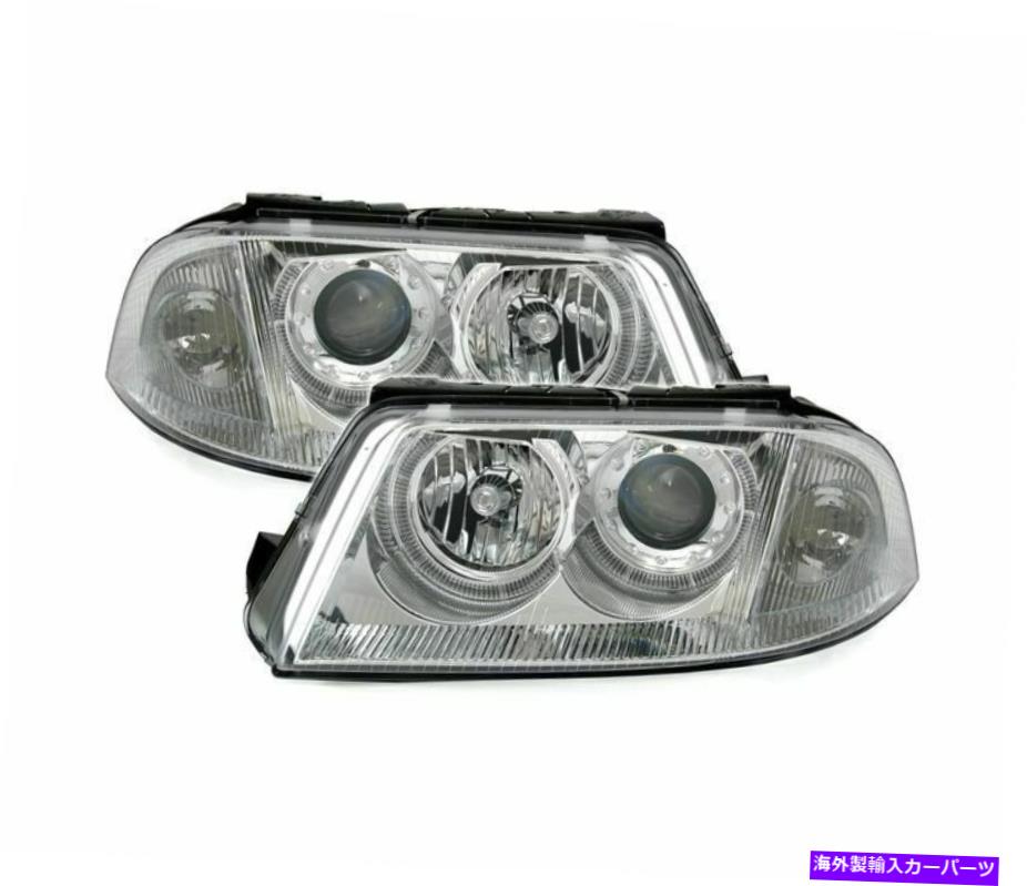 USヘッドライト VW Passat 3bg 2000-2004 2005 VP84 Chrome LHD RHD Set Headlight Angel Eyes for VW Passat 3BG 2000-2004 2005 VP84 Chrome LHD RHD【並行輸入品】