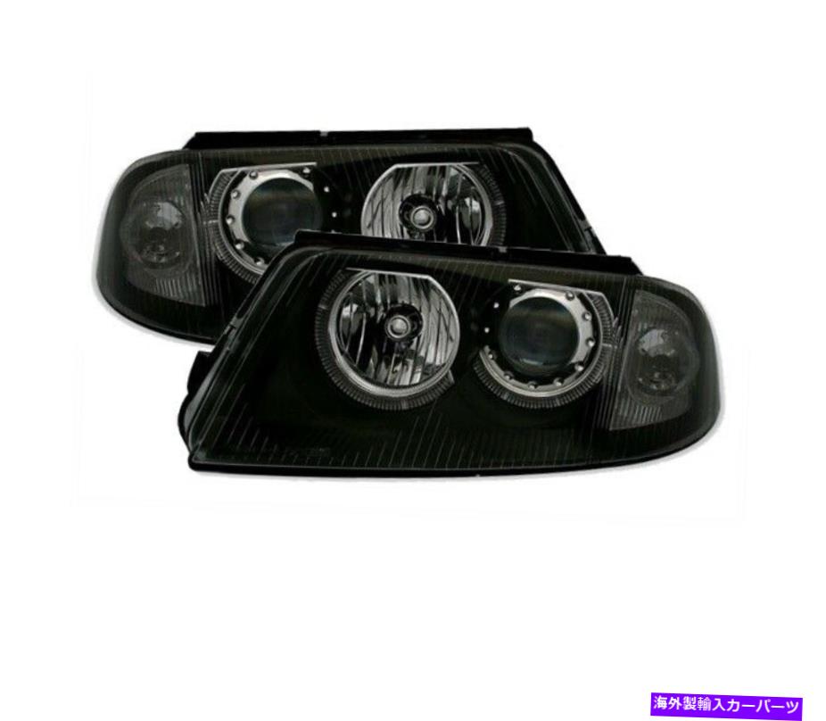 USヘッドライト VW Passat 3bg 2000-2004 2005 VP85ブラックLHD RHDのためのヘッドライトの天使の目を設定 Set Headlight Angel Eyes for VW Passat 3BG 2000-2004 2005 VP85 Black LHD RHD【並行輸入品】