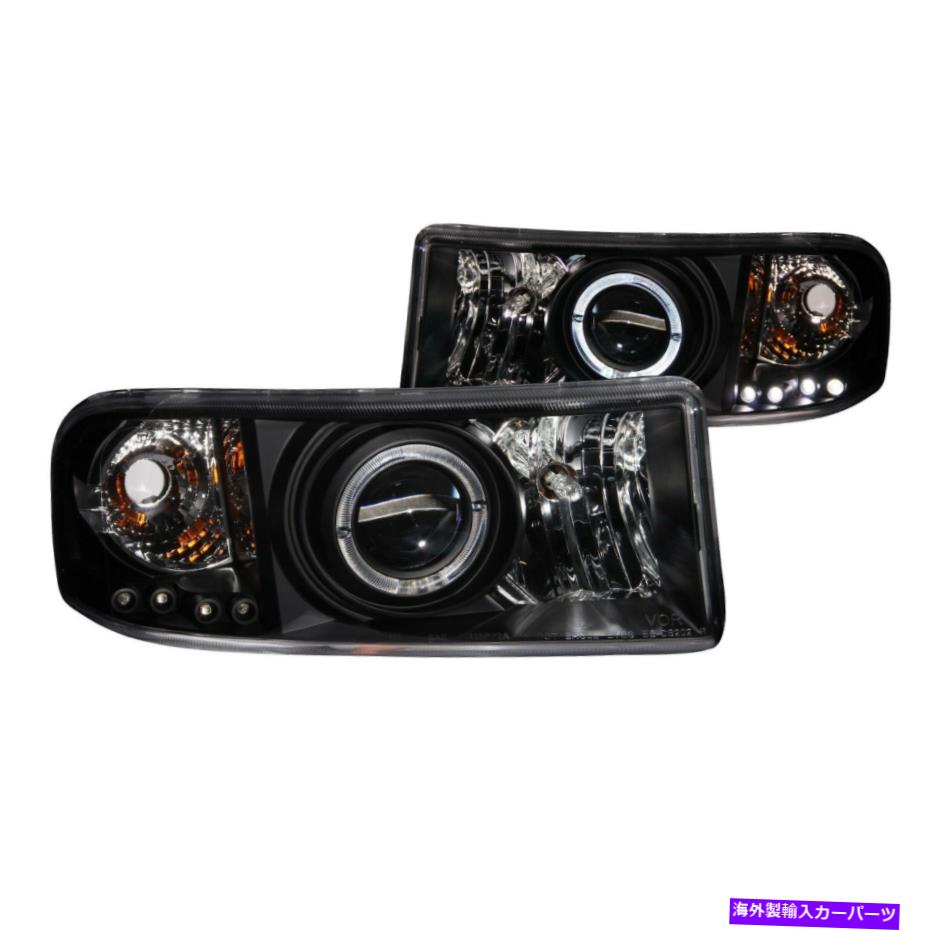 USヘッドライト 94-02 RAM 2500/3500のためのハロゲンのヘッドライトが付いているAnzo 111196黒のプロジェクター Anzo 111196 Black Projector with Halogen Headlights for 94-02 Ram 2500/3500【並行輸入品】｜Us Custom Parts Shop USDM