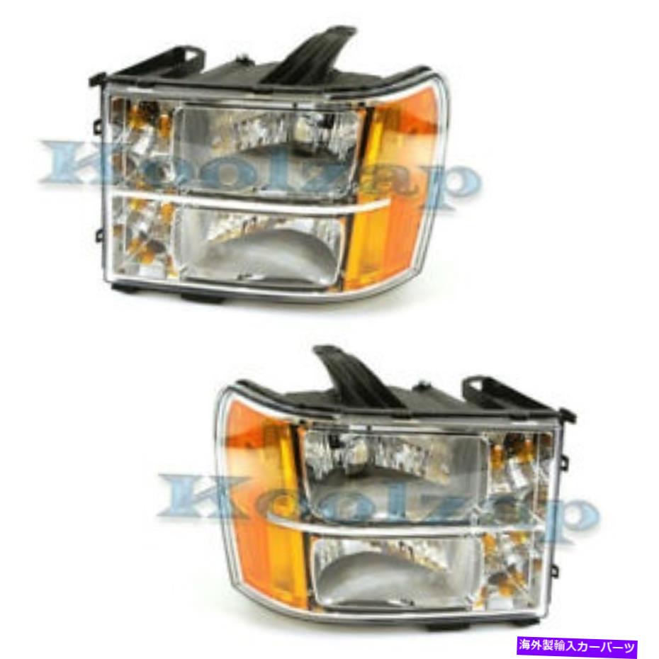 USヘッドライト 07-13シエラトラックヘッドライトヘッドランプヘッドライトランプ左右サイドセットペア 07-13 Sierra Truck Headlight Headlamp Head Light Lamp Left & Right Side Set PAIR【並行輸入品】|Us Custom Parts Shop USDM