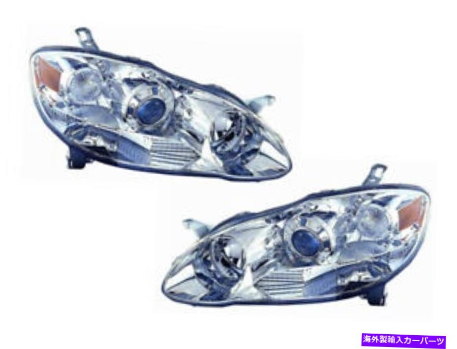 USヘッドライト カローラ03-08プロジェクタユーロChrome Performanceヘッドライトランプセット For Corolla 03-08 Projector Euro Chrome Performance Headlight Lamp Set【並行輸入品】