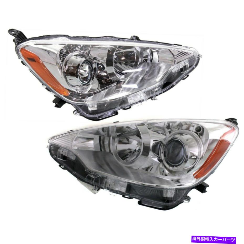 USヘッドライト 2012 - 2014年のToyota Prius CのヘッドライトセットBulb Capa 2PC Headlight Set For 2012-2014 Toyota Prius C Left and Right With Bulb CAPA 2Pc【並行輸入品】