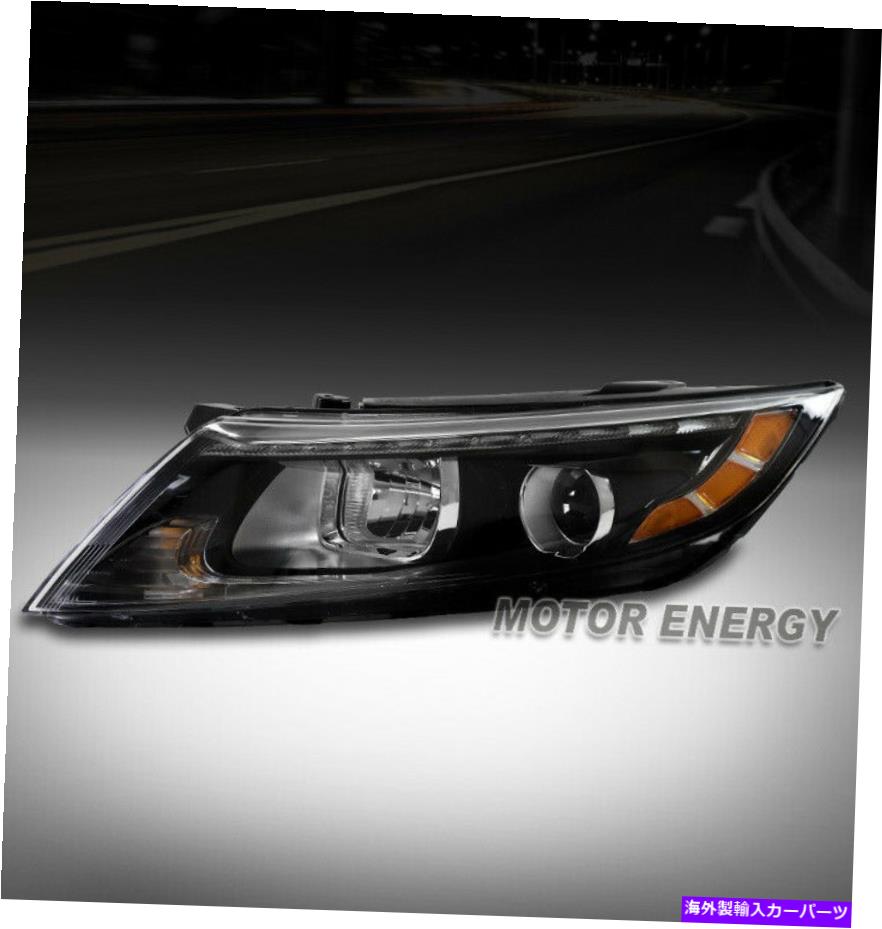 USヘッドライト 14-15 KIA Optima LEDチューブプロジェクターヘッドライトブラックドライバー左LH側 For 14-15 Kia Optima LED Tube Projector Headlight Black Driver Left LH Side New【並行輸入品】