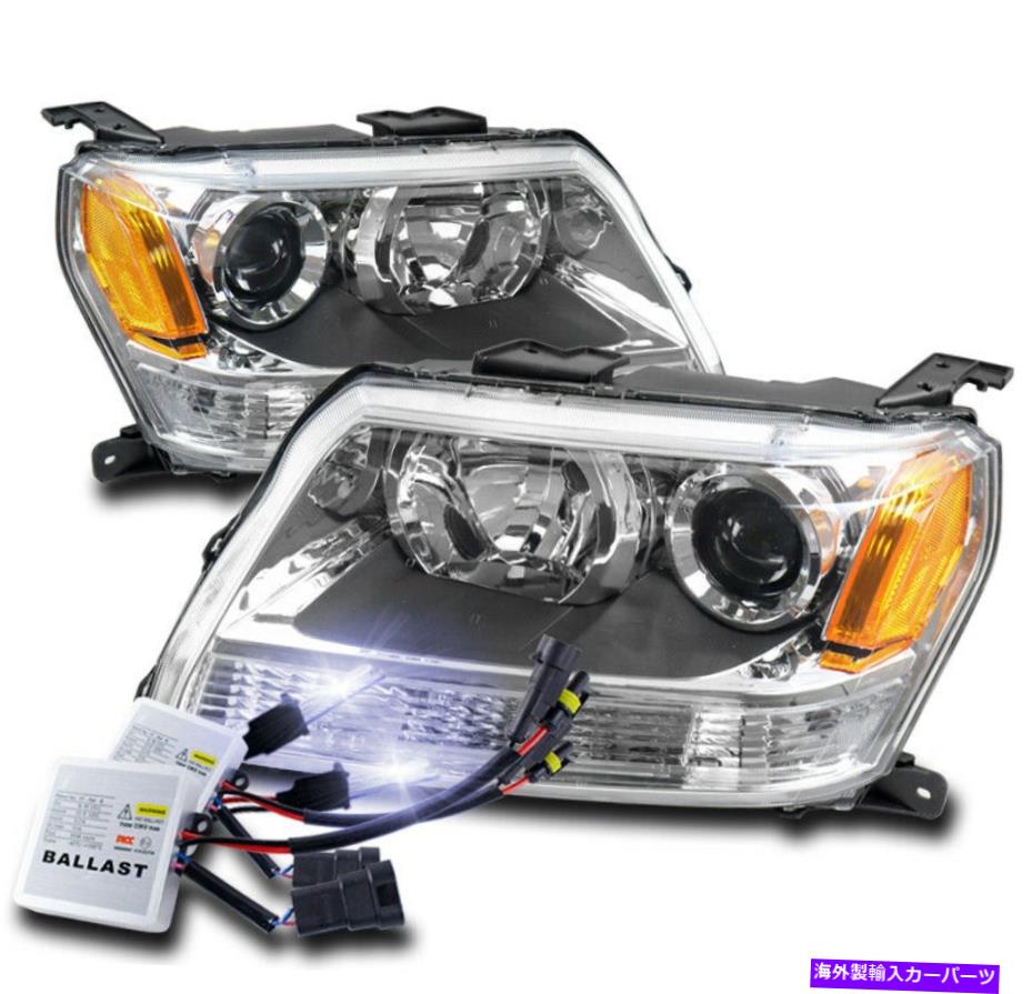 USヘッドライト 2006-2008鈴木グランドヴィタラファクトリースタイルのヘッドライトランプW / 10000K HID NEW FOR 2006-2008 SUZUKI GRAND VITARA FACTORY STYLE HEADLIGHTS LAMP W/10000K HID NEW【並行輸入品】