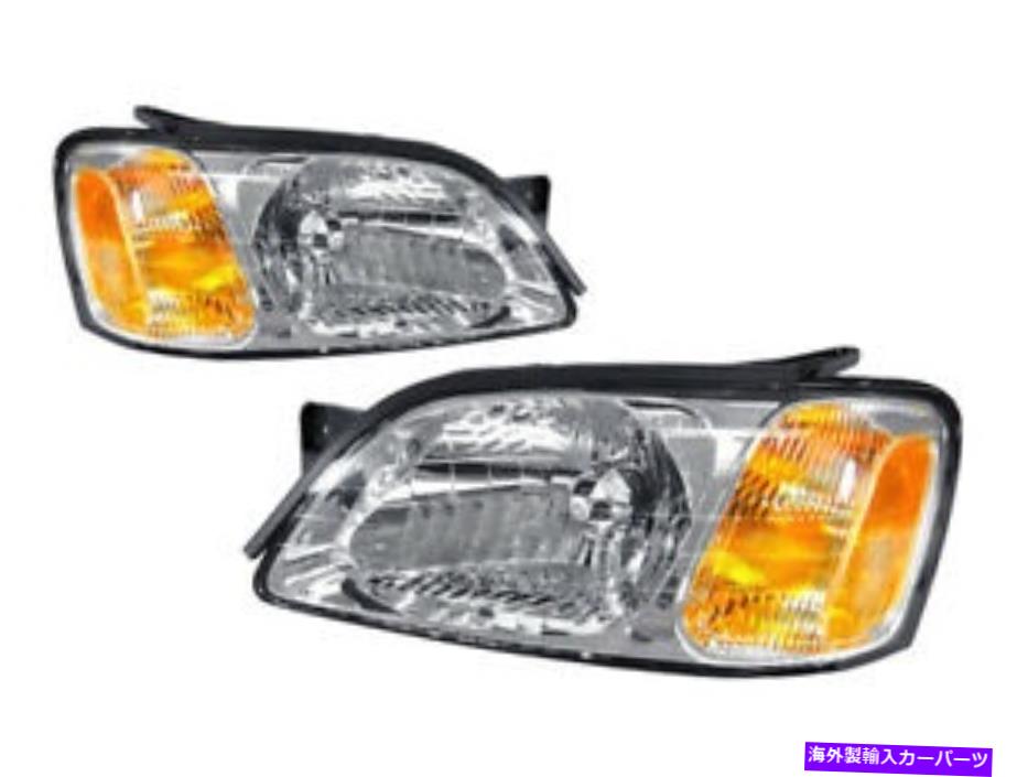 USヘッドライト 2000-2004 Subaru LegacyのためのLEFT +右フィットを設定します DEPO Replacement Headlight Set Left + Right fit for 2000-2004 Subaru Legacy【並行輸入品】