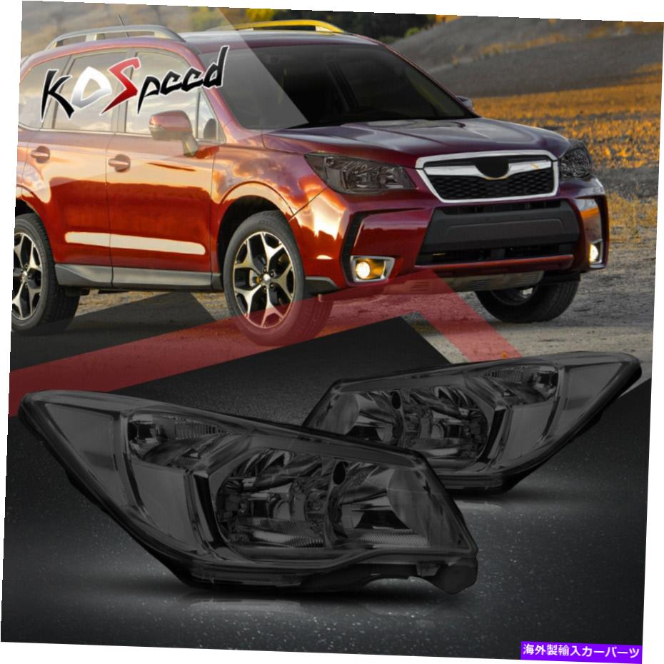 USヘッドライト 喫煙/クリアファクトリースタイルハロゲンヘッドライトヘッドライトヘッドランプSubaru Forester Smoked/Clear Factory Style HALOGEN Headlight HeadLamps for 14-16 Subaru Forester【並行輸入品】