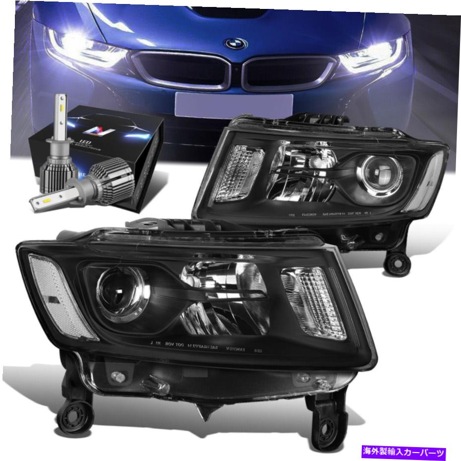 USヘッドライト 14-16グランドチェロキーのための+ファンLED HIDキットペア PAIR BLACK/CLEAR PROJECTOR HEADLIGHT+FAN LED HID KIT FOR 14-16 GRAND CHEROKEE【並行輸入品】｜Us Custom Parts Shop USDM