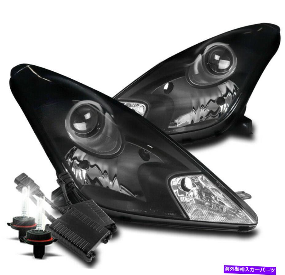 USヘッドライト 2000 - 2005年のトヨタセリカハロゲンブラックプロジェクターヘッドライトランプW / 50W 8K HID FOR 2000-2005 TOYOTA CELICA HALOGEN BLACK PROJECTOR HEADLIGHTS LAMP W/50W 8K HID【並行輸入品】