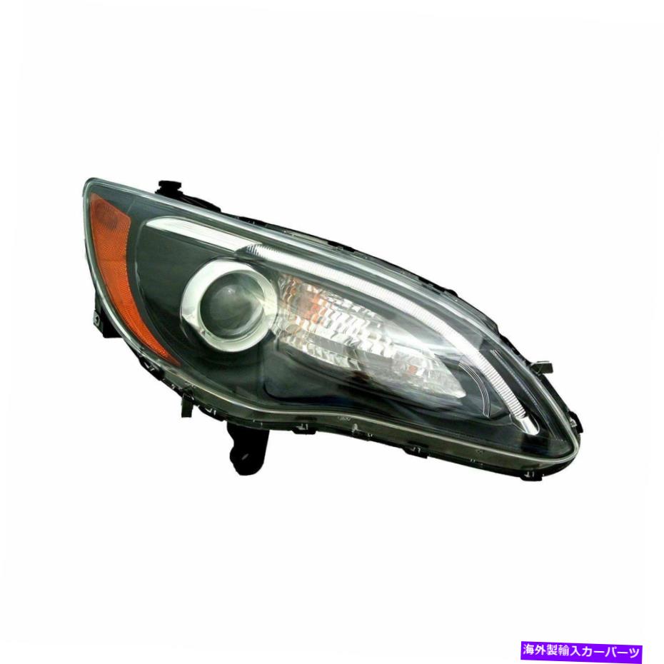 USヘッドライト 2012-2014 Chrysler 200 Sの右側のヘッドライトアセンブリ（ブラックインサート） Right Side Headlight Assembly For 2012-2014 Chrysler 200 S (Black Insert)【並行輸入品】