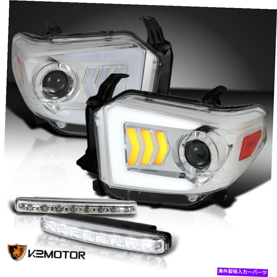 USヘッドライト 2014-2018 TundraクリアプロジェクターヘッドライトLED DRLペア+ 8 LEDフォグランプ For 2014-2018 Tundra Clear Projector Headlights LED DRL Pair+8-LED Fog Lamps【並行輸入品】 55,628円