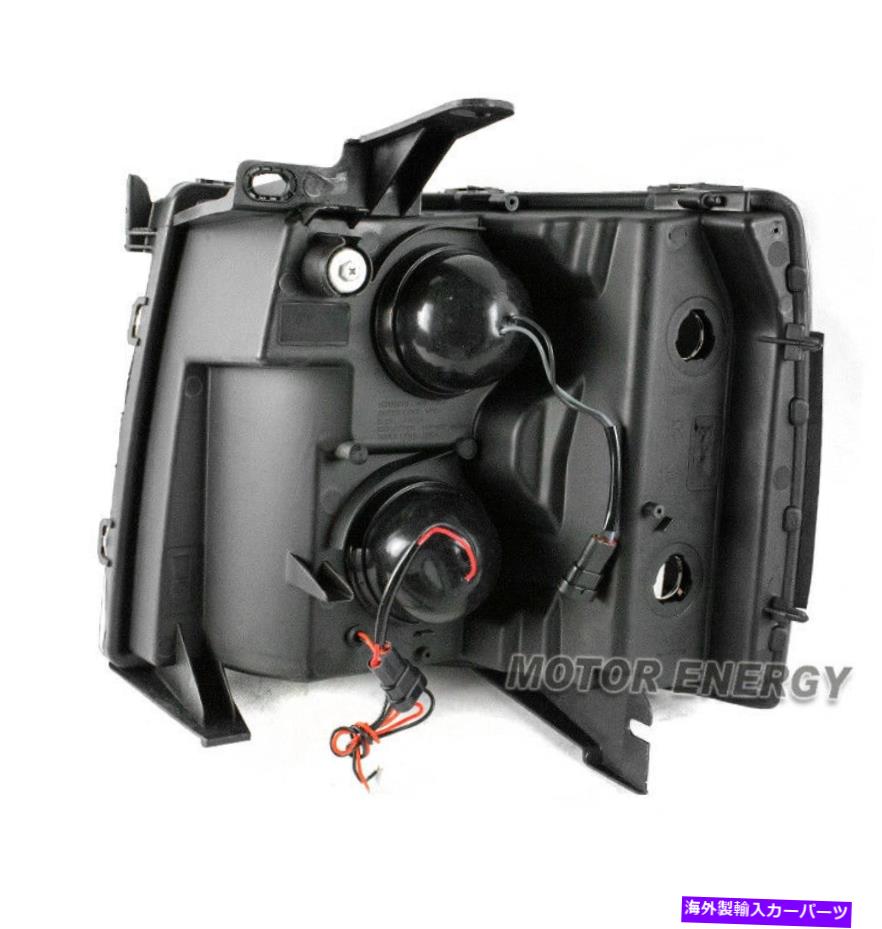 USヘッドライト 07-13のシボレーSilveradoピックアップLEDブラックプロジェクターヘッドライトヘッドランプW / DRL FOR 07-13 CHEVY SILVERADO PICKUP LED BLACK PROJECTOR HEADLIGHTS HEADLAMPS W/DRL【並行輸入品】