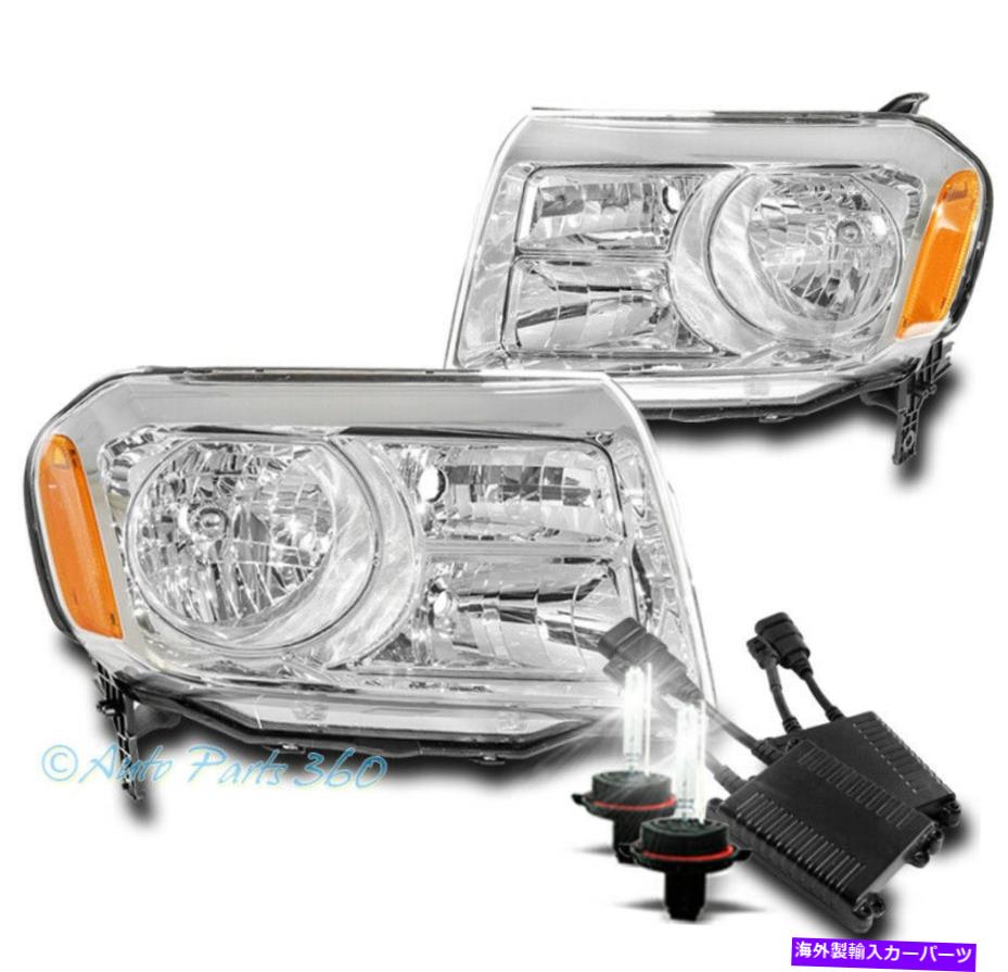 USヘッドライト 12 14 15ホンダパイロットハロゲンヘッドライトヘッドランプランプクロームW / 50W 8K HID For 12 13 14 15 Honda Pilot Halogen Headlights Headlamp Lamp Chrome w/50W 8K HID【並行輸入品】