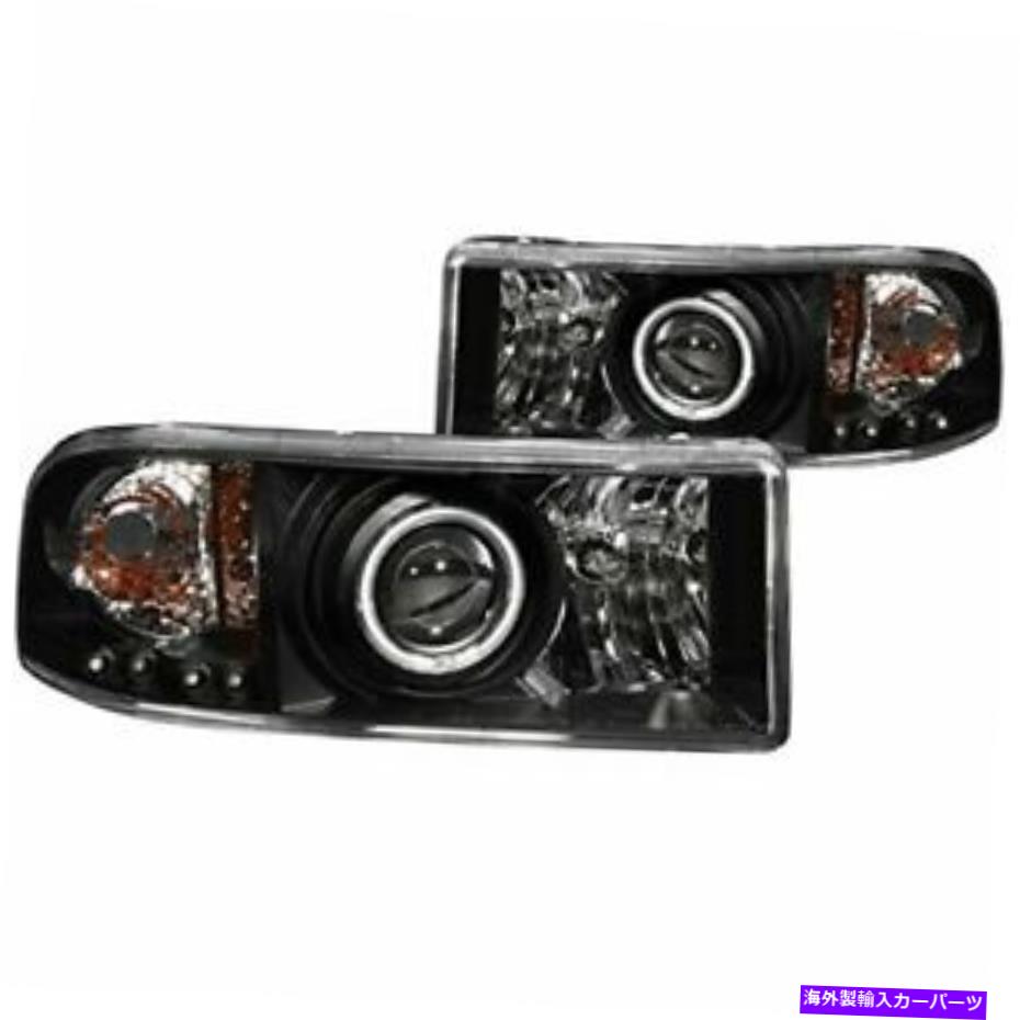 USヘッドライト Anzo USA 111065琥珀色のリフレクターでハロー/黒のクリア付ダッジRAMプロジェクター Anzo USA 111065 Dodge Ram Projector With Halo/Black Clear With Amber Reflectors【並行輸入品】 59,818円
