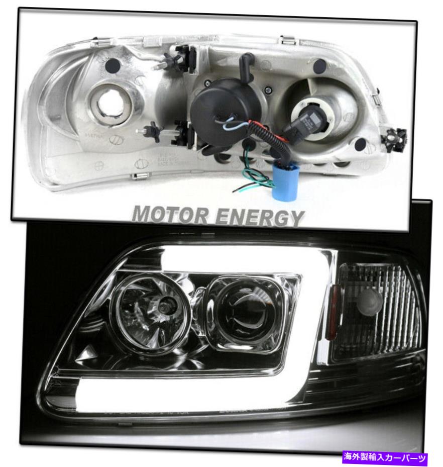 USヘッドライト 97-03 FORD F-150/02の探検域LED Chrome ProjectorヘッドライトW / Blue DRLキット FOR 97-03 FORD F-150/02 EXPEDITION LED CHROME PROJECTOR HEADLIGHT W/BLUE DRL KIT【並行輸入品】