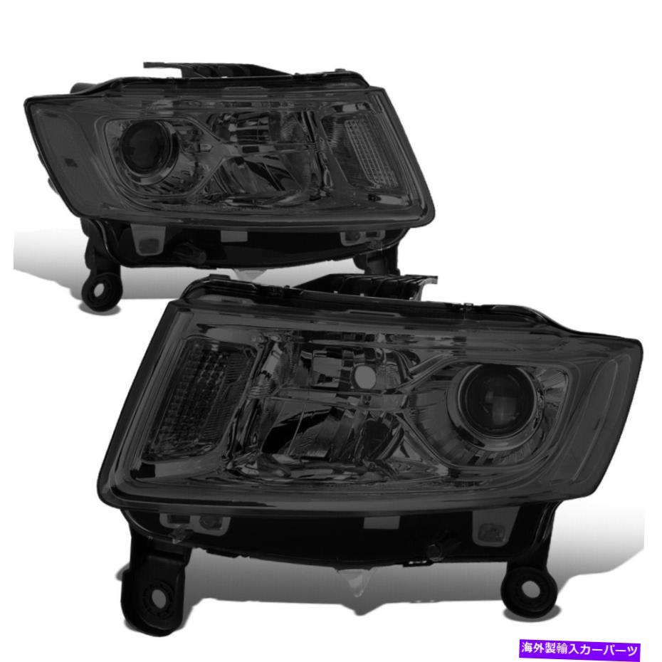 USヘッドライト 燻製住宅クリアコーナープロジェクターヘッドライト14-16ジープグランドチェロキー Smoked Housing Clear Corner Projector Headlights for 14-16 Jeep Grand Cherokee【並行輸入品】