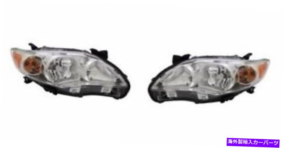 USヘッドライト 2011-2013トヨタカローラヘッドライトドライバー＆旅客サイドLH + RH For 2011-2013 Toyota Corolla Headlights Driver & Passenger Side LH+RH【並行輸入品】
