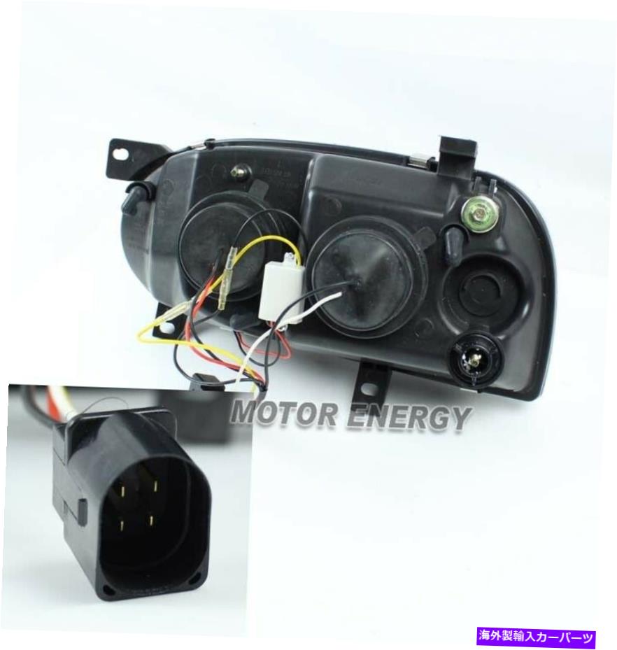 USヘッドライト 93-98 VWゴルフMK3 / 95-99カブリオDRL LEDプロジェクターヘッドライトクロム左+右セット 93-98 VW GOLF MK3/95-99 CABRIO DRL LED PROJECTOR HEADLIGHT CHROME LEFT+RIGHT SET【並行輸入品】