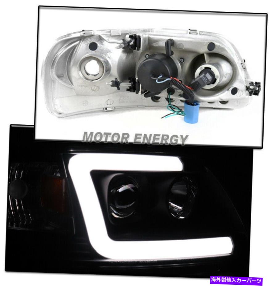 USヘッドライト 97-03フォードF-150/02の探検隊LEDブラックプロジェクターヘッドライトW / Blue DRLキット FOR 97-03 FORD F-150/02 EXPEDITION LED BLACK PROJECTOR HEADLIGHT W/BLUE DRL KIT【並行輸入品】