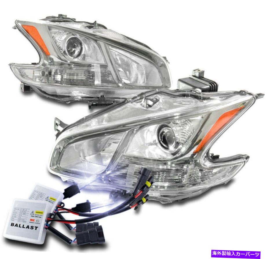 USヘッドライト 09~14のMaxima Halogenの取り替えプロジェクターのヘッドライトChrome W / 10KキセノンHID For 09-14 Maxima Halogen Replacement Projector Headlights Chrome w/10K Xenon HID【並行輸入品】