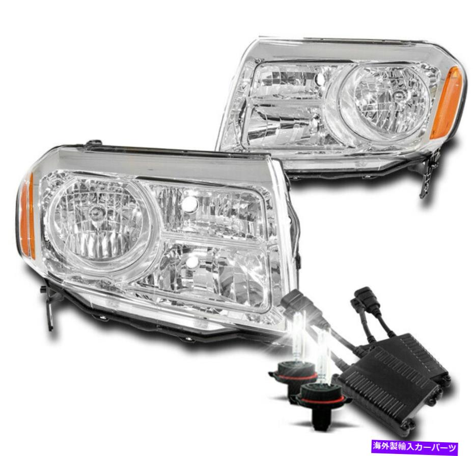USヘッドライト 12 14 15ホンダパイロットハロゲンヘッドライトヘッドランプランプクロームW / 50W 8K HID For 12 13 14 15 Honda Pilot Halogen Headlights Headlamp Lamp Chrome w/50W 8K HID【並行輸入品】