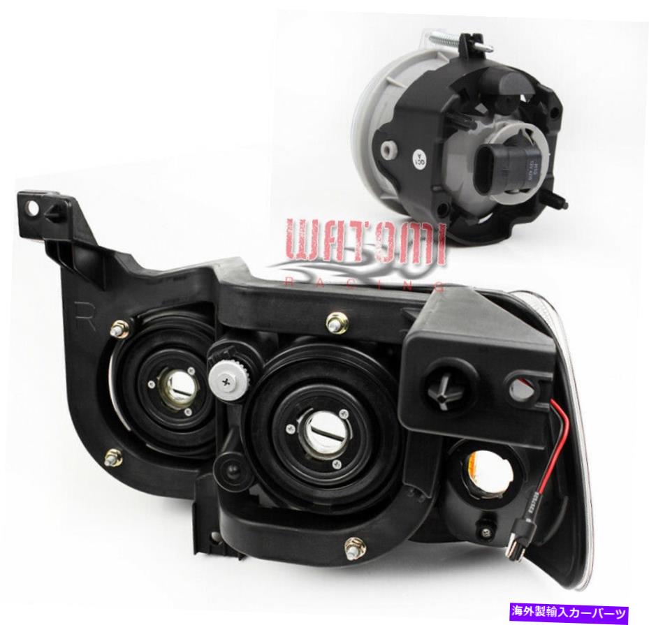 USヘッドライト 06-09充電器DRL LEDブラッククリスタルヘッドライトW /クロムバンパー駆動霧 FOR 06-09 CHARGER DRL LED BLACK CRYSTAL HEAD LIGHT W/CHROME BUMPER DRIVING FOG【並行輸入品】