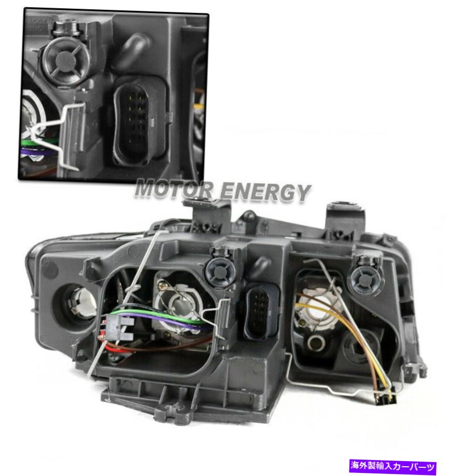 USヘッドライト 02-05 Audi A4 S4 Quattroプロジェクターブラックヘッドライトヘッドランプ+バンパーブレッドDRL FOR 02-05 AUDI A4 S4 QUATTRO PROJECTOR BLACK HEADLIGHT HEADLAMP +BUMPER BLED DRL【並行輸入品】