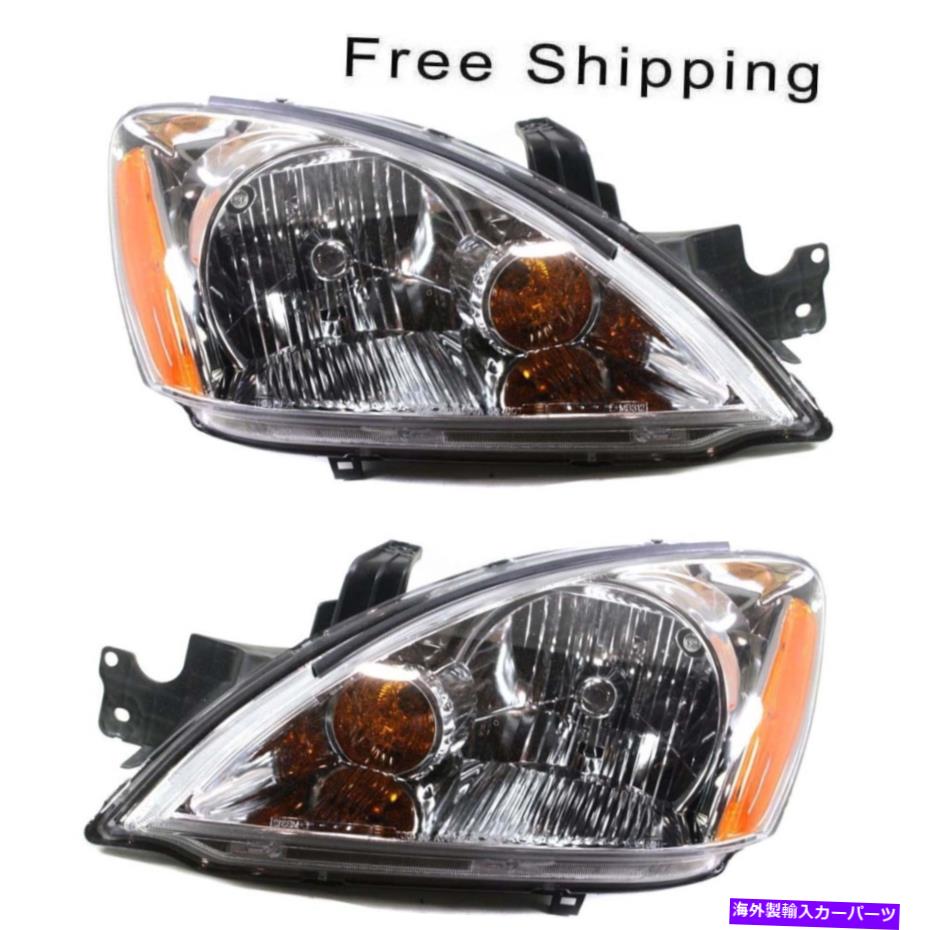USヘッドライト ハロゲンヘッドランプアセンブリセット2 LH＆RHサイドフィット三菱ランサーワゴン Halogen Head Lamp Assembly Set of 2 LH & RH Side Fits Mitsubishi Lancer Wagon【並行輸入品】 59,818円