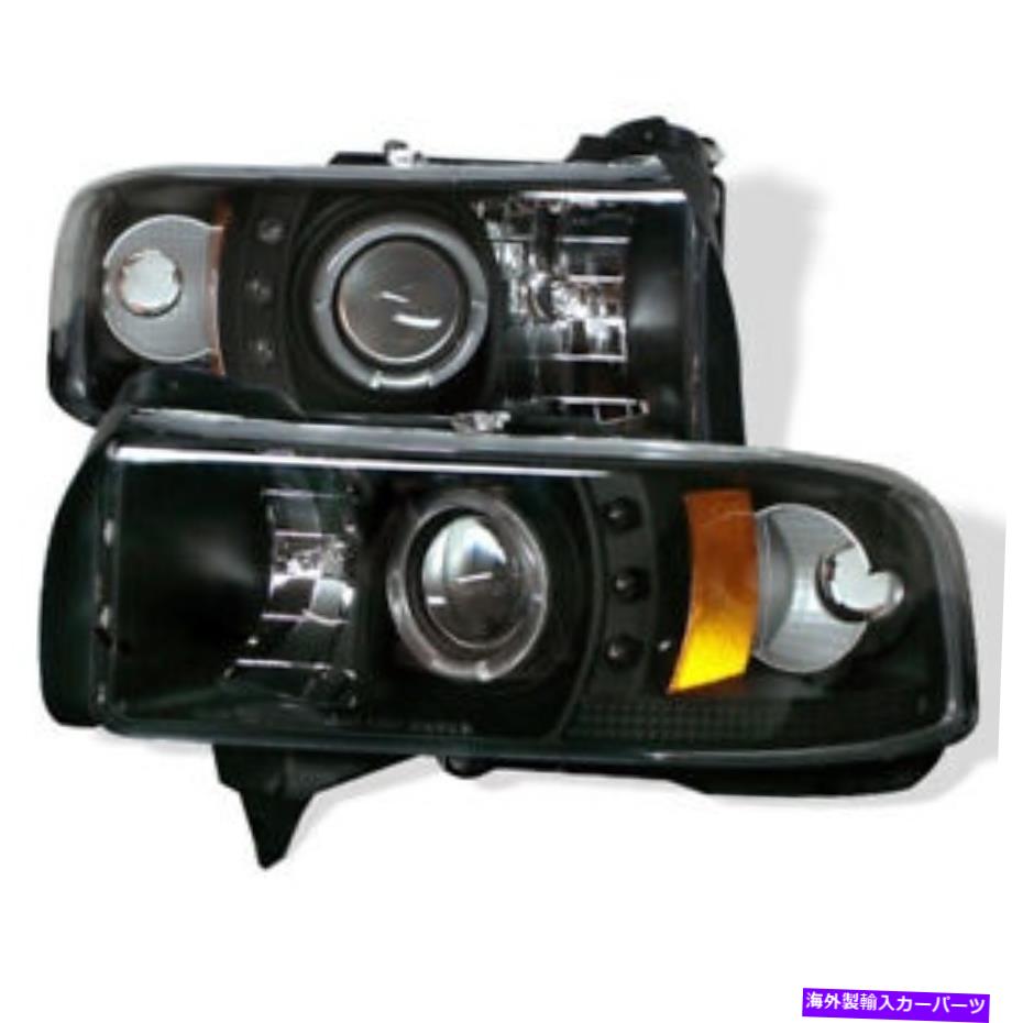 USヘッドライト RAM用ダッジ用スパイダー1500 94-01 94-02プロジェクターヘッドライトLED Halo LED BLK Spyder for Dodge for Ram 1500 94-01 94-02 Projector Headlights LED Halo LED Blk【並行輸入品】