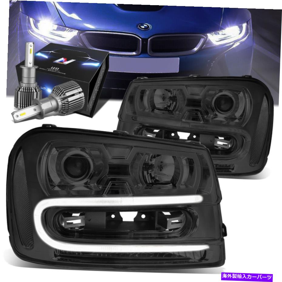 USヘッドライト スモークハウジングプロジェクターヘッドライト+ファンLED HIDキットは02-09 Chevy Trailblazer SMOKED HOUSING PROJECTOR HEADLIGHTS+FAN LED HID KIT FOR 02-09 CHEVY TRAILBLAZER【並行輸入品】