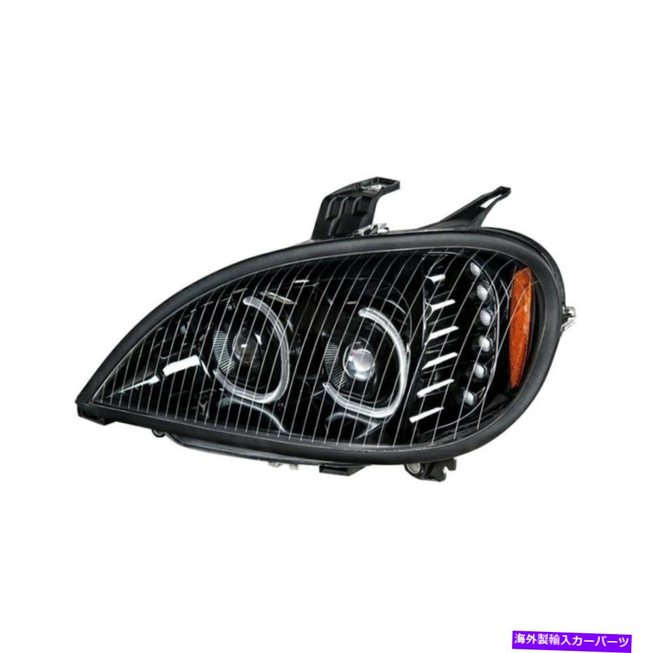 USヘッドライト FreightLiner Columbia 00-18ヘッドライトドライバ側ブラックDRLバープロジェクター For Freightliner Columbia 00-18 Headlight Driver Side Black DRL Bar Projector【並行輸入品】|Us Custom Parts Shop USDM