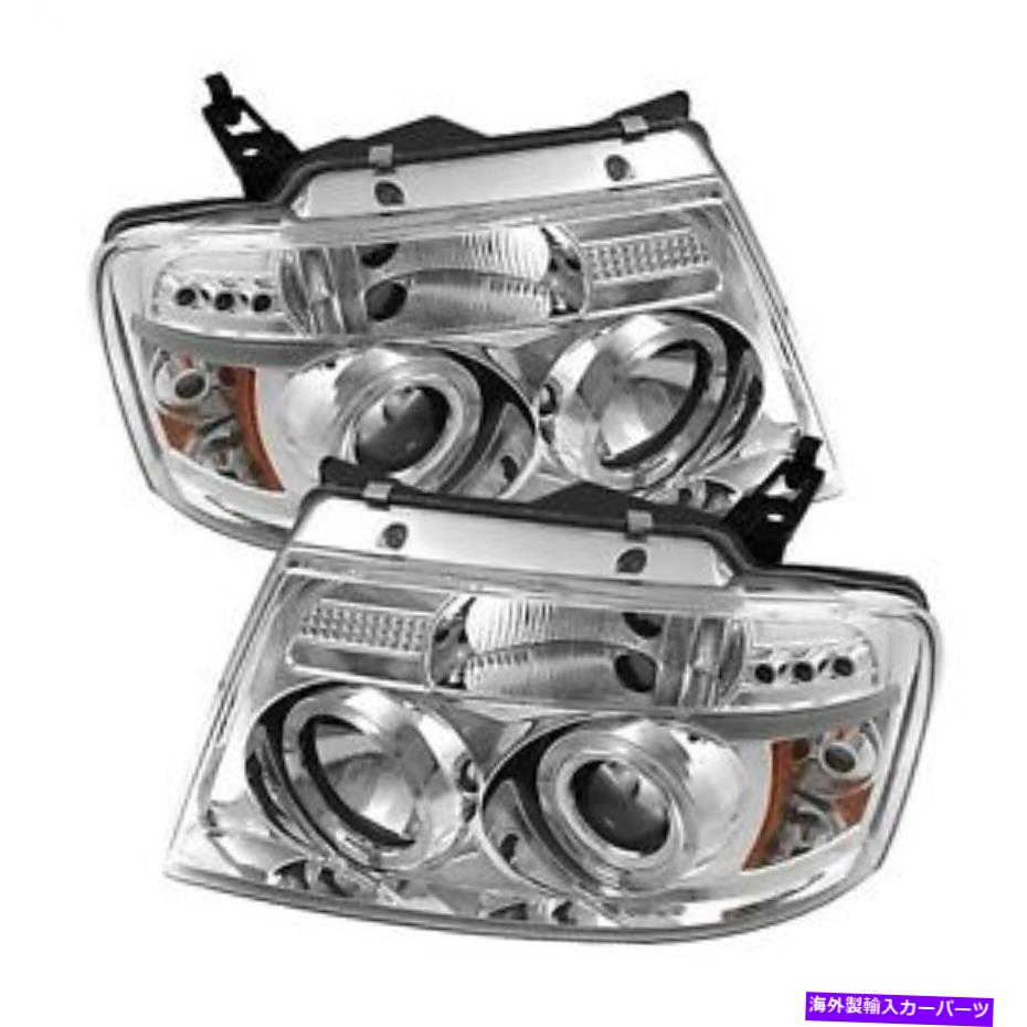 USヘッドライト Spyder Auto 5010216 Halo LEDプロジェクターのヘッドライトがフィット04-08 F-150 Spyder Auto 5010216 Halo LED Projector Headlights Fits 04-08 F-150【並行輸入品】