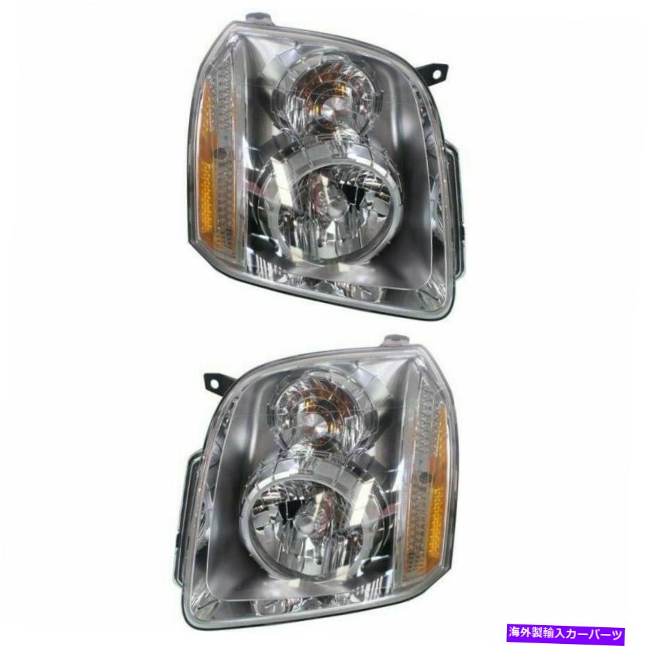USヘッドライト GMC Yukon XL 1500 2007-2014のための2つの左右の側面のヘッドライトペアの新しいセット New Set of 2 Left and Right Side Headlights Pair For GMC Yukon XL 1500 2007-2014【並行輸入品】