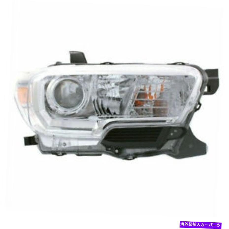 USヘッドライト 16-19タコマフロントヘッドライトヘッドランプハロゲンヘッドW /電球右側 CAPA For 16-19 Tacoma Front Headlight Headlamp Halogen Head w/Bulb Right Side【並行輸入品】