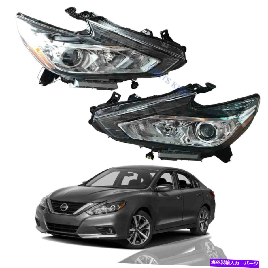 USヘッドライト 2016年2017年2017年日産アルティマヘッドライトアセンブリハロゲンw / O LED左右 For 2016 2017 2018 Nissan Altima Headlight Assembly Halogen w/o LED Left Right【並行輸入品】