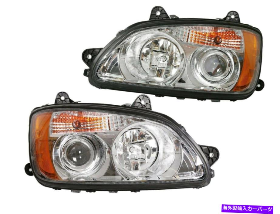 USヘッドライト HeadlightプロジェクタChrome 08-17 T660ペアの乗客right RHドライバ左LH For Headlight Projector Chrome 08-17 T660 Pair Passenger Right RH Driver Left LH【並行輸入品】