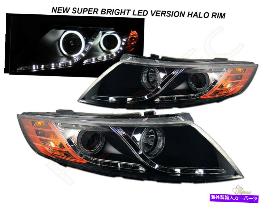 USヘッドライト 10 11 12 13キアオプティマのための黒いG3スーパーブライトハローLEDプロジェクターヘッドライト Black G3 Super Bright Halo LED Projector Headlights For 10 11 12 13 Kia Optima【並行輸入品】|Us Custom Parts Shop USDM
