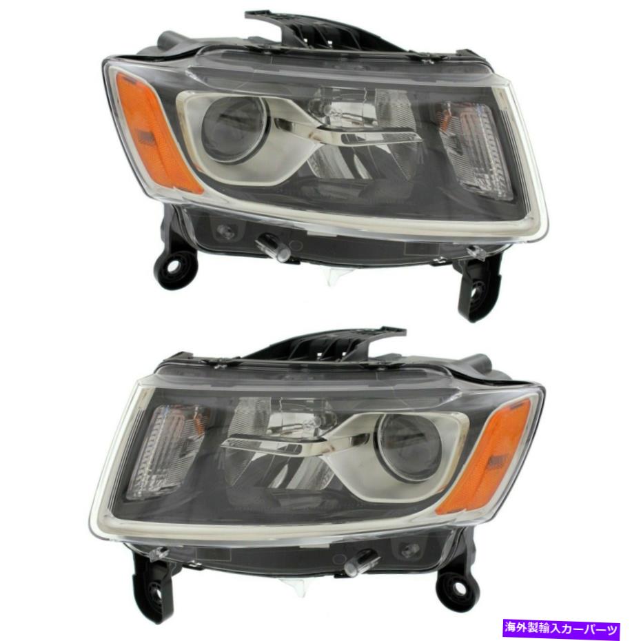 USヘッドライト 2014-2016 Jeep Grand Cherokeeのヘッドライトセット左右の黒い住宅2PC Headlight Set For 2014-2016 Jeep Grand Cherokee Left and Right Black Housing 2Pc【並行輸入品】｜Us Custom Parts Shop USDM
