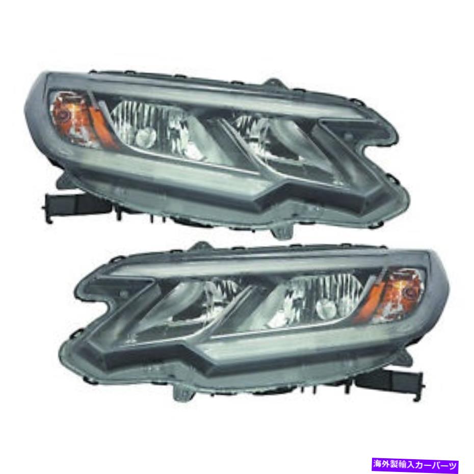 USヘッドライト ヘッドライトハロゲンw / drl左右セット2015-2016 Honda CRV Headlight Halogen w/DRL Left And Right Set Fits 2015-2016 Honda CRV【並行輸入品】