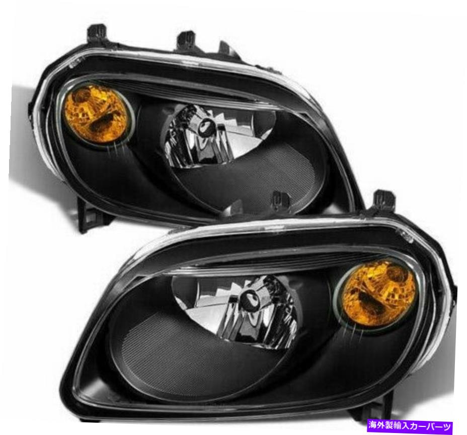 USヘッドライト Chevy HHR 2006-2011ブラックハウジングヘッドライト交換ヘッドランプセットペア For Chevy HHR 2006-2011 Black Housing HeadLights Replacement Headlamps set pair【並行輸入品】