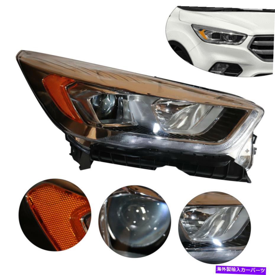 USヘッドライト 17-19フォードエスケープ旅客用ハロゲンヘッドライトフロントランプ Halogen Headlight Front Lamp for 17-19 Ford Escape Passenger Right【並行輸入品】